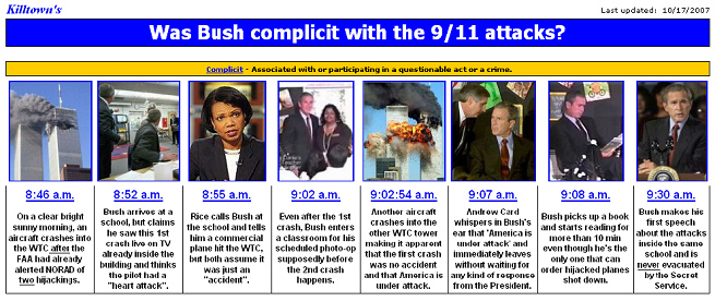 Bush in school, chronology