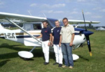 Cessna and a pupil and a
                      teacher