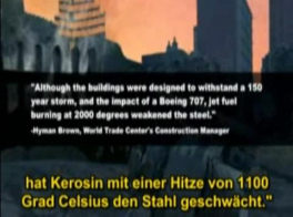 Brown afirma que el acero del WTC
                            hubiera fundido con 1,100 grados Celsius.