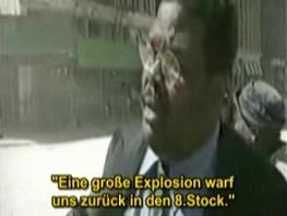 El testigo del WTC informa que l fue
                            batido atrs por una explosin en una torre
                            del WTC, eso fue en el 8 piso