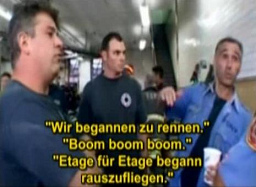 Testigos de los bomberos: La voladura
                            de las torres fue hecho piso por piso:
                            "Bum bum bum bum bum!"