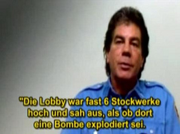 Ese bombero fue en la lobby del WTC y
                            sospecha que un bombazo es la causa para la
                            destruccin.