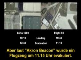 Evacuaciones del vuelo UA 93 a las 11:15 horas,
                    del vuelo Delta a las 12:30 horas