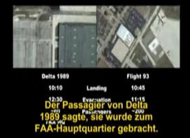 El testigo pasajero del vuelo Delta
                            indica que hubieron sido evacuado al cuartel
                            general de la FAA