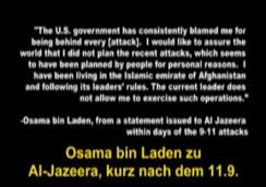 Declaracin de Osama Bin Laden contra los
                      ataques del 11 de septiembre 2001