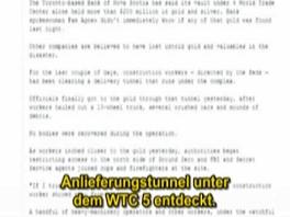 Oro del WTC en tneles alimentarios
                            bajo del edificio WTC5.