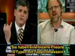 Prof. Barrett reprocha Fox News:
                            "Usted tienen una teora extraa: 19
                            hombres con cuchillos de alfombra..."