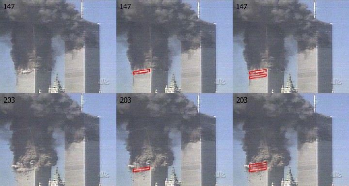 WTC: Zusammenbruch des Sdturms durch Sprengung in
                den verschiedenen Stockwerken unterhalb der
                Einsturzstelle ; WTC collaps, collaped, South Tower,
                Sdturm