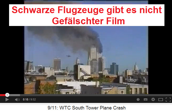 Schwarzes Flugzeug
                            beim WTC - aber schwarze Flugzeuge gibt es
                            nicht 01