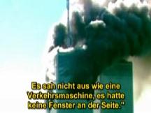 North Tower impact: Testimony: The
                          airplane with the blue round logo had no
                          windows but it was an airplane without any
                          window.