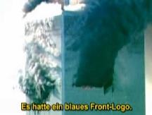 North Tower impact: Testimony: "There
                        was a blue front logo."