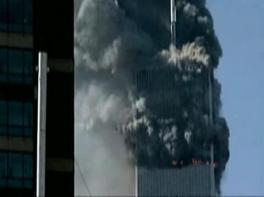 Film of Sauret: 12 seconds AFTER the
                        earthquake began the WTC North Tower is
                        collapsing.