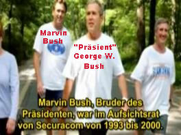 Marvin Bush with "president"
                        George W. Bush and others.