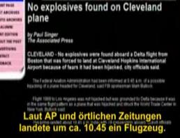 News of AP at 10:45 that the Delta airplane
                        on Hopkins Airport had no explosives on board.