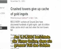 Report from Times Online on 1st November
                        2001 about the recovery of gold under the WTC