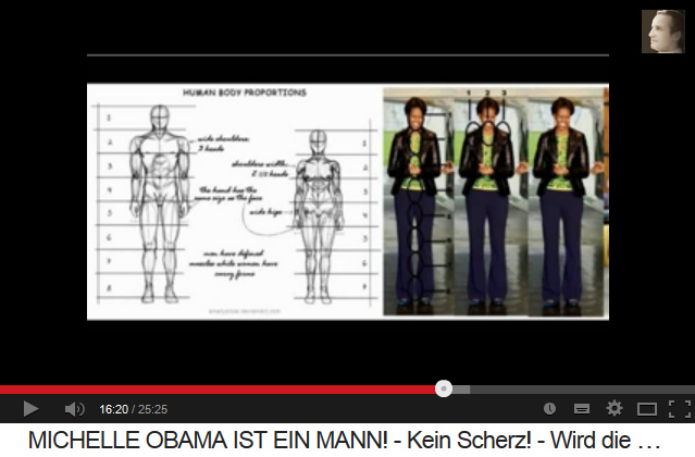 Michael Obama's height of
                        body is 8 times his head - thus he is a man -
                        and the jacked is narrowing his shoulders - here
                        the comparison with the scheme