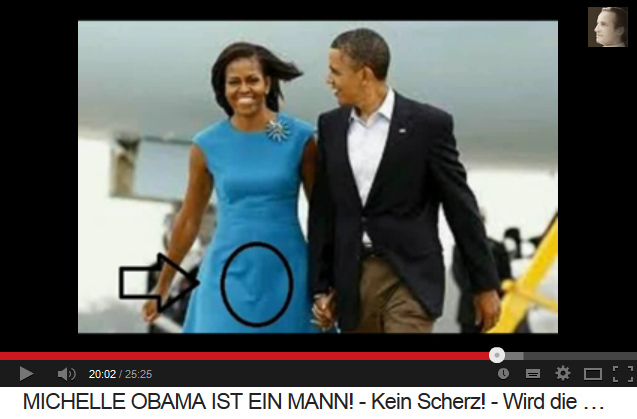 El vestido de Michael Obama
                      (alias "Michelle Obama") en el viento en
                      contra mostrando el pene y otra vez se ve los
                      muslos fuertes del cuello