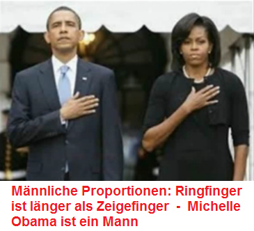 Michael
                        Obama ("Michelle Obama") hat einen
                        langen, mnnlichen Ringfinger