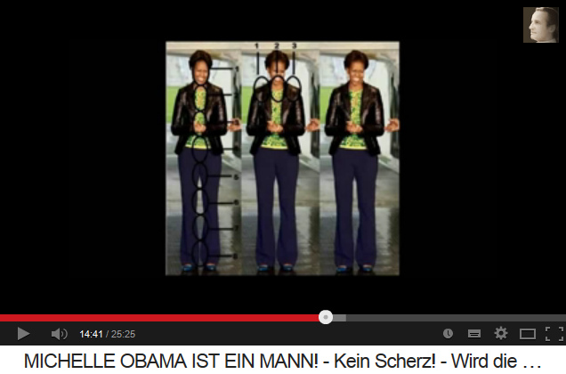 Michael Obamas Krperlnge
                      (alias "Michelle Obama") betrgt 8
                      Kopflngen - also ist er ein Mann - die Jacke engt
                      die Schultern ein