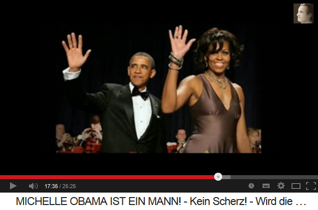 Michael Obama (alias
                      "Michelle Obama") versucht, vor der
                      Kamera immer die Schultern zu verdrehen, damit sie
                      schmaler erscheinen 02