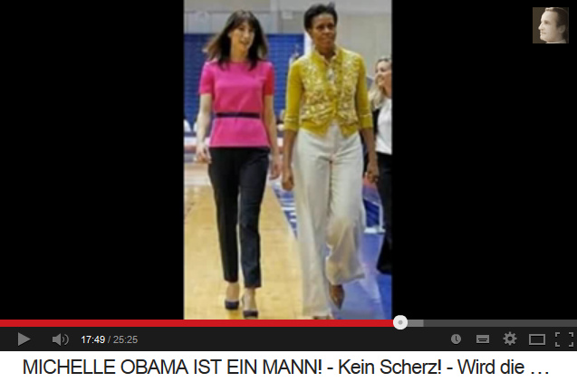 Michael Obama (alias
                      "Michelle Obama") neben einer echten
                      Frau