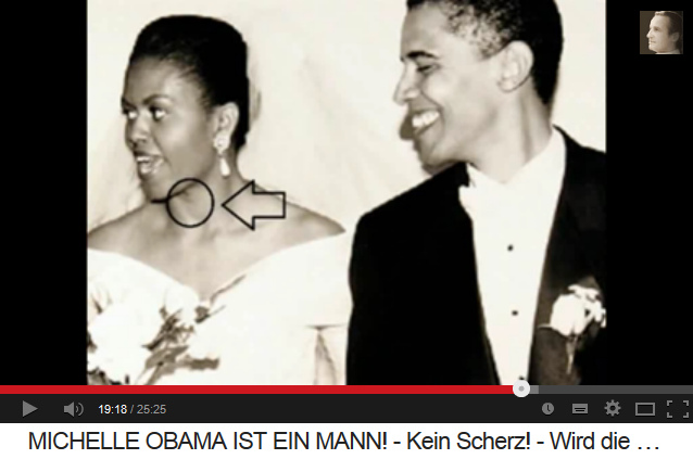 Der Adamsapfel von Michael
                      Obama (alias "Michelle Obama") 02 und
                      der freie, mnnliche Nacken