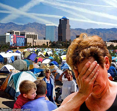 tent city
                        in criminal "USA" / Zeltstadt in den
                        kriminellen "USA":