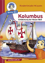 Kolumbus-Schiff mit Templerkreuz am Segel, Beispiel
                eines Kinderbuchs