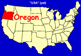 Karte der "USA"
                  mit dem Bundesstaat Oregon - map of the
                  "U.S.A." with Federal State of Oregon