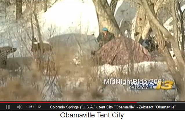 Zeltstadt in Colorado Springs - tent city in
                Colorado Springs