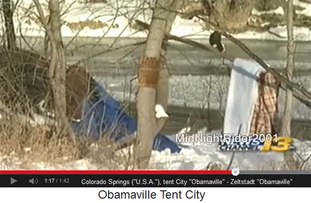 Zeltstadt in
                Colorado Springs - tent city in Colorado Springs