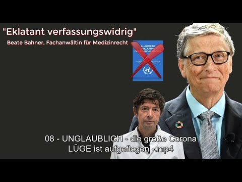 Anwältin Bahmer: Satanist Bill
                                Gates und der Virologe Drosten von der
                                Charité in Berlin handeln mit ihren
                                Corona19-Lügen verfassungswidrig
