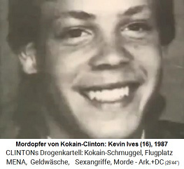 Kevin Ives, Mordopfer von Clintons Kokain-Mafia am 23. August 1987