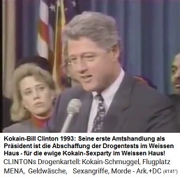 Weisses Haus
                                    1993-2001: Kokain-Prsident Bill
                                    Clinton schafft die Drogentests fr
                                    Abgeordnete ab