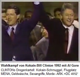 Wahlkampf von Kokain-Bill
                                      Clinton 1992 mit Al Gore