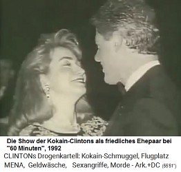 Die Show der Kokain-Clintons als
                              friedliches Ehepaar bei 60 Minuten