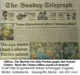 Artikel: Sally
                          Perdue wird nach der Clinton-Affre bedroht