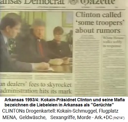 Kokain-Prsident Bill Clinton und
                                  seine Mafia bezeichnen die Liebeleien
                                  als "Gerchte"