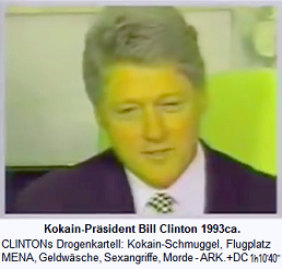 Kokain-Prsident Bill Clinton 1993 ca.