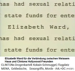 Elizabeth Ward bekommt
                                  eine Vermittlerposition zwischen dem
                                  Weissen Haus und Hollywoodfreunden der
                                  Clintons