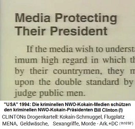 Artikel: Die
                                          Kokain-Medien schtzen ihren
                                          Kokain-Prsidenten Bill
                                          Clinton