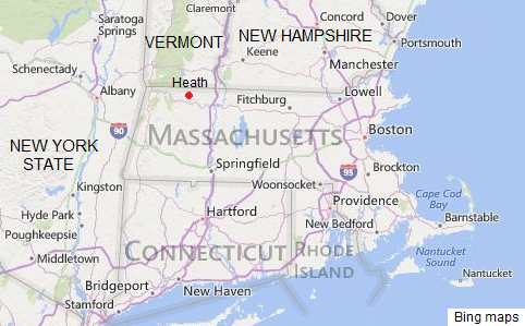Karte von
                Boson mit Heath in Massachusetts