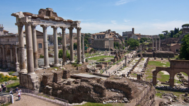 Das Forum Romanum war frher
                ein Sumpf und wurde von den Etruskern mit Drainage
                trockengelegt