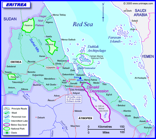 Karte
                      von Eritrea