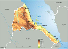 Eritrea Hhenkarte