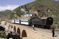 Dampfeisenbahn von Asmara nach
                              Nefasit 2003