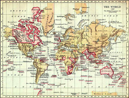 Britisches Weltreich / British empire 1897