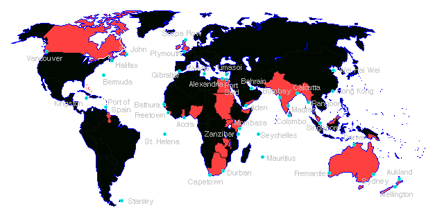 Britisches Weltreich / British empire 1914