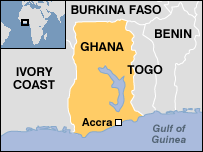 Karte von Ghana