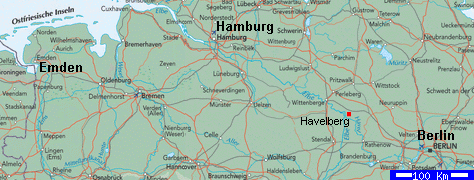 Karte
                          Berlin-Havelberg-Hamburg-Emden